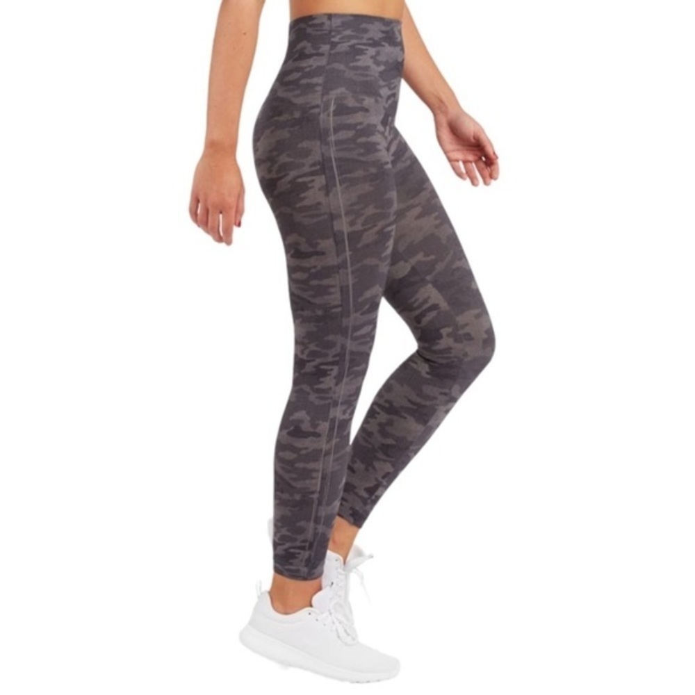 SPANX Look At Me Now Leggings Gray Black Camo sz Medium - Picture 5 of 13